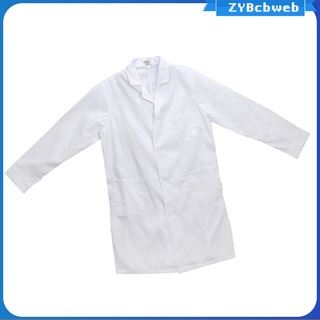 Blanco Scrubs Lab Coat uniforme Tops - manga larga para mujeres hombres