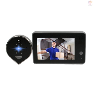 Nt HD 1080P mirilla puerta cámara timbre Digital visor de puerta -pulgada pantalla LCD visión nocturna foto tiro WiFi conexión Wecsee APP Control para la seguridad del hogar
