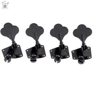[MUSIC LOVER]4R Black Electric Bass Tuners Machine Heads Tuning Pegs Keys Set