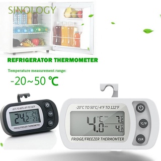SINOLOGY Portable Freezer Thermometer Waterproof Fridge Temperature Meter LCD Display Magnetic Hanging Refrigerator Refrigeration Gauge Kitchen Tool/Multicolor