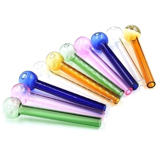 portátil colorido cabeza redonda borosilicato tubo de vidrio tubo de paja tuberías de regalo para jugo de leche bebida bebida (3)