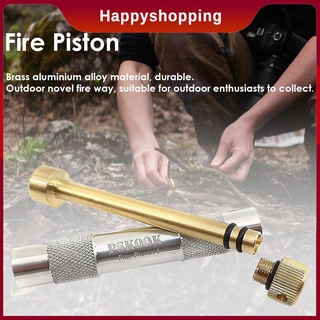 Happy Shopping Brass Fire Piston Kit Outdoor Emergency Tools Flame Maker Fire Starter Tube