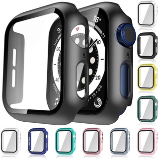 Glass+Case For Apple Watch case Serie 6 5 4 3 2 1 SE 44mm 40mm iWatch Case 42mm 38mm Bumper Screen Protector+Cover Watch Accessorie