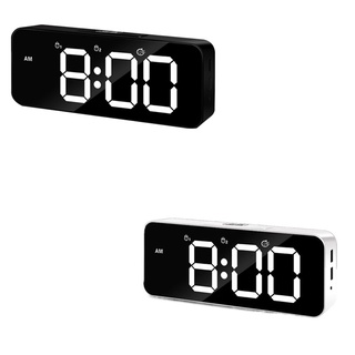 reloj despertador, reloj de mesa digital snooze, despertador, blanco