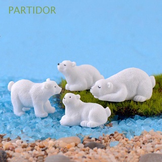 partidor 1 pc diy accesorios polar oso figuritas decoración del hogar miniaturas simulación oso blanco micro paisaje mini modelo de hadas jardín animal