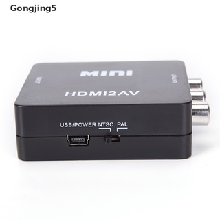 Gongjing5 HDMI a RCA AV/CVBS adaptador HD 1080P Mini HDMI2AV convertidor de vídeo MY