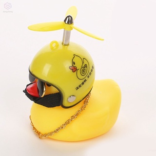 el pato ligero cuerno pequeño pato amarillo decoración coche rompevientos patito con casco (3)