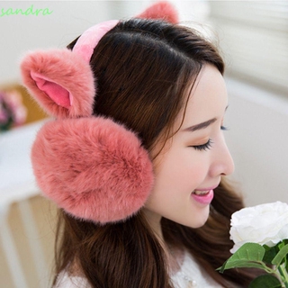 sandra lindo orejeras cómodos orejas de gato orejeras orejas proteger proteger invierno felpa moda al aire libre femenino accesorios/multicolor