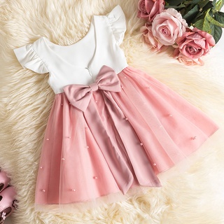 Baby Girls 1st Birthday Dress Bowknot Kids Party Formal Gown for Wedding Girl Tutu Princess Dresses