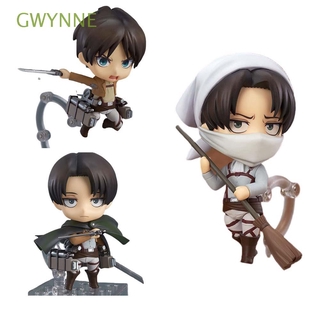 GWYNNE Cartoon Action Figurine Statue Attack on Titan Toy Figures Collection Model Cute Levi Cleaning Ver Desktop Decorations Levi Ackerman Anime Model Model Toys