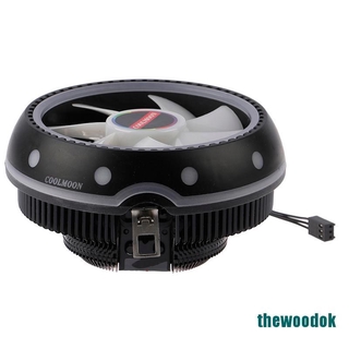 theok — enfriador de cpu rgb led disipador de calor de 3 pines intel amd pc procesador ventilador de refrigeración de escritorio