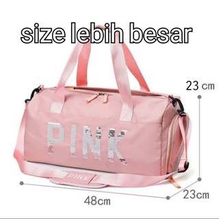 Bolsa de fitness rosa/bolsa de viaje/bolsa de fitness/rosa