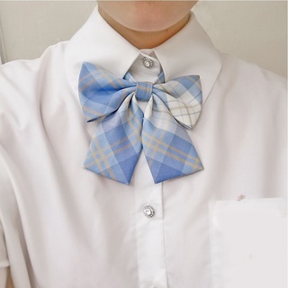 FSHION 2PCS Accesorios de arco Corbata de moño A cuadros Estilo marinero Arco de cuello Uniforme escolar Para mujeres Encantador Mujer JK japonés (2)