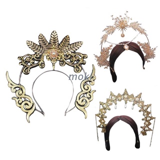 mok. DIY Material Package Lolita Halo Headband Luxury Gothic Pearl Pendant Crown (1)