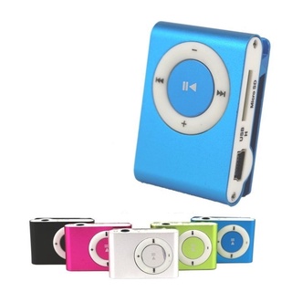 Mini reproductor de MP3 USB portátil Mini Clip MP3 Reproductor de música MP3 de metal compacto deportivo impermeable con ranura para tarjeta TF Colores dulces