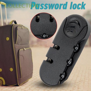 COLLECTION Black Locks Security Luggage Suitcase Lock Combination Padlock Bag Accessories Fixed Lock Anti-theft 3 Digit Lock Pull Chain Code Lock/Multicolor