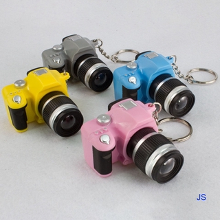 JS nueva moda caliente lindo Mini juguete cámara Charm llavero con luz Flash LED y regalo de sonido (1)