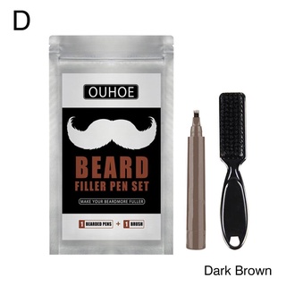 Beard Pen Waterproof Sweatproof Wax Eyebrows Mustache Hair Applicator Filling For Men V2T6