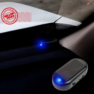 Universal coche falso energía Solar alarma lámpara de seguridad parpadeante advertencia robo sistema antirrobo LED J9X2