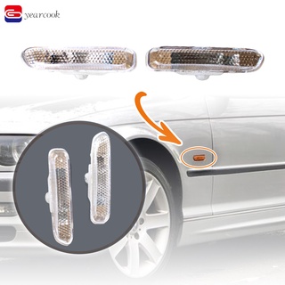 [listo Stock] 2 piezas de marcadores laterales luces duraderas de repuesto ABS blanco lámpara de señal de superficie 63132228591 63132228592 para BMW E46 dos puertas 98-01