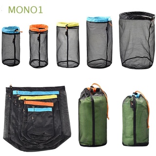 mono1 s ~ xxl bolsa de almacenamiento de malla accesorios con cordón bolsas de cosas al aire libre saco de alta calidad herramienta de senderismo ultraligero viaje organizador de camping deportes