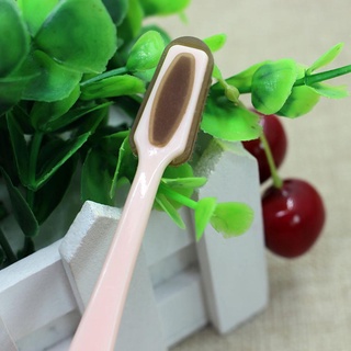 (moda)nano cepillo de dientes de silicona embarazo postparto cepillo de dientes cuidado oral (rosa) (5)