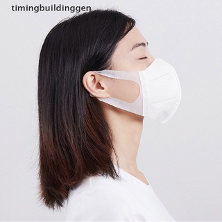 timingbuildinggen 10pcs 3ply desechable moda máscara cara 3d adultos negro tela cubierta cara boca tbg