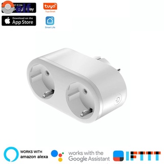 AUBESS WiFi Smart Plug Outlet 2 En 1 Tuya Control Remoto Electrodomésticos Funciona Con Alexa Google Home No Requiere Hub ELF