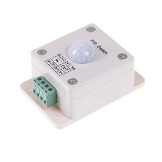 Interruptor De Sensor De movimiento Pir infrarrojo Automático Dc 12v-24v 8a Para luz