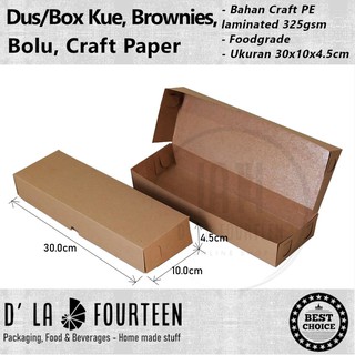 Caja strudel/caja de Brownies/caja Brownies/Brownies Craft Lamination embalaje 30x10x4.5cm contenido 25 piezas