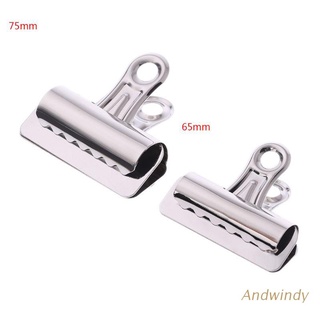 AND Metal Bulldog Clips Paper Letter Document Ticket File Binder Grip Clip Clamp 65mm 75mm