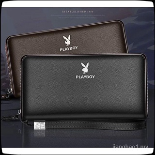 Playboy cartera de moda de los hombres cartera larga cartera dLQt