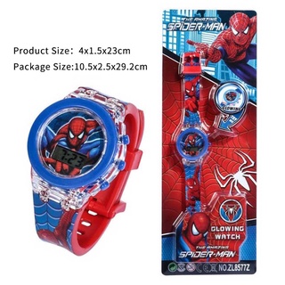 los niños de dibujos animados reloj spider man niños spider man deporte de silicona digital reloj de pulsera (2)