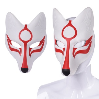 Mori Máscara De zorro Japonesa/Masquerade/accesorios De fiesta De Halloween/Cosplay (7)