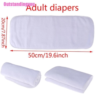 <Outstandingyou> Washable Adult Diaper 4 Layers Liner Super Absorbent Adult Diaper Insert Pad