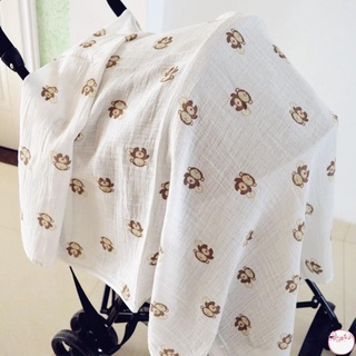120x120cm Muslin Baby Cartoon Swaddling Blanket Newborn Cotton Swaddle Towel (3)