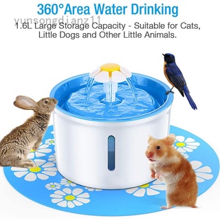 flor automática fuente de agua eléctrica mascota alimentador perro tazón gato 1.6l