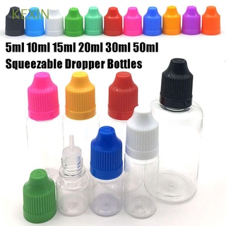 kexin colorido tapa botellas recargables ojos vacíos gotero gotero botellas diy pet plástico cosmético contenedor exprimible herramientas de maquillaje botellas de muestra