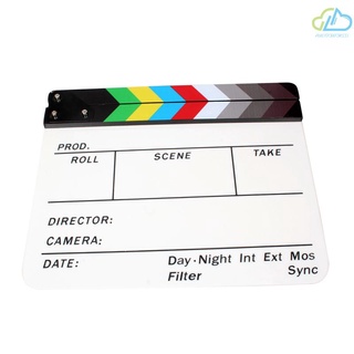 [AUD] tablero de acrílico borrado en seco Director película película Clapper Board pizarra 9.6 * 11.7 pulgadas (6)