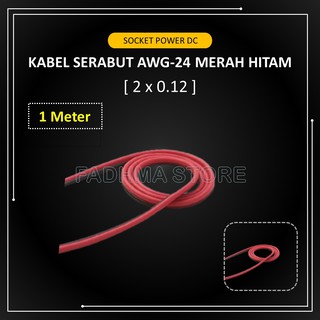 Awg-24 (2X0.12Mm) - Cable de fibra de cobre rojo negro