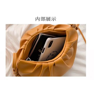 estilo coreano straddle bolso, estilo occidental único bolso de hombro, simple y de moda nube bolsa (9)