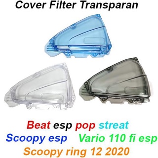 Esp filtro de aire Scoopy Fi Beat Esp Pop Street Vario 110 Esp transparente cubierta