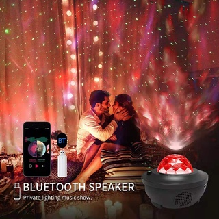 ❀Prettyhome❀High Quality LED Projector Light Bluetooth-compatible Music Player Remote Control Disco Lamp❀ (4)