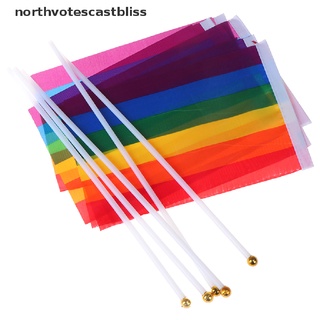 ncvs 5x arco iris de mano ondeando bandera gay orgullo lesbiana paz lgbt bandera festival bliss