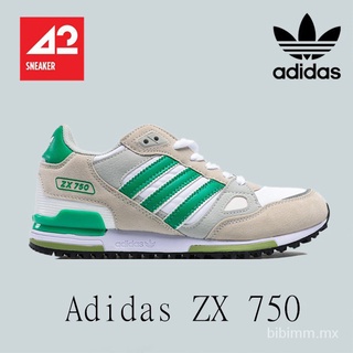 Listo Stock 8Colors Adidas ZX750 Hombres Zapatos Casual Deporte Zapatillas Blanco Verde 0