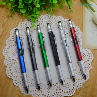 [Milkcover] 6 en 1 Multi-herramienta bolígrafo lápiz capacitivo nivel burbuja regla destornillador regalo (3)
