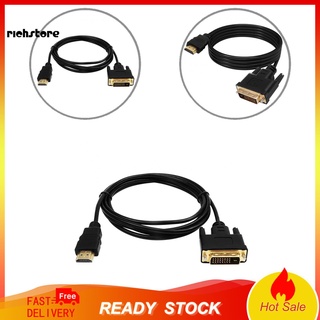 <richstore> Doonjiey - Cable Digital compatible con HDMI (1 m), chapado en oro, DVI-D, 24+1 pines, compatible con HDMI