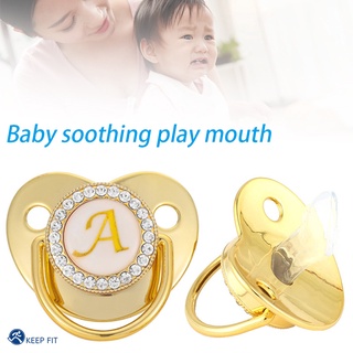 Chupón De silicón Para bebé con clip De tela con clip De nombre De letra dentición Soothie 2 agujeros De aire Para agregar seguridad