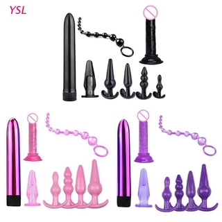 YSL 8Pcs/Set Butt Plug Vibrator Realistic Suction Cup Dildo Prostate Massage G-spot Stimulation Flirting Masturbation Adult Sex Toy