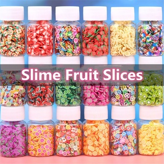 ✿ 1200pcs DIY limo suave fruta rebanadas de uñas suministros Super ligero arcilla accesorios crema pegamento Material juguetes para niños regalo